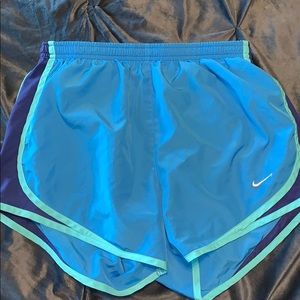 blue women nike shorts